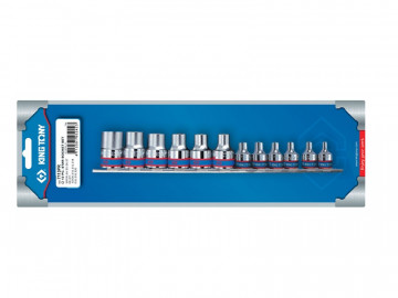 Набор торцевых головок 1/2&quot&3/8&quot, TORX Е-стандарт, Е4-Е20, 12 предметов KING TONY 7113PR