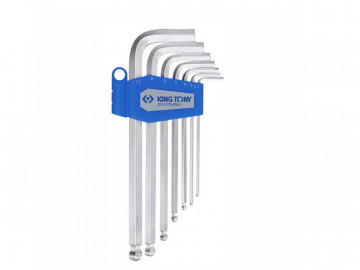 Набор Г-образных шестигранников 2,5-10 мм, с шаровым окончанием, 7 предметов KING TONY 20107MR01