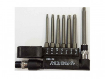 Набор вставок (бит) с воротком-битодержателем 1/4&quot, TORX, T10-T40, L = 60 мм, 8 предметов KING TONY 2128PR