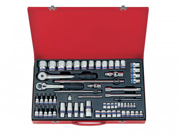 Набор торцевых головок с принадлежностями, 62 предмета KING TONY 9063MR01