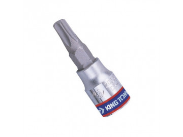 Насадка (бита) торцевая 1/4, TORX, T15, L = 37 мм, с отверстием KING TONY 203715