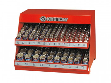Стенд с торцевыми головками 1/2", 8-32 мм, серия 4330М, 172 предмета KING TONY 4072MR