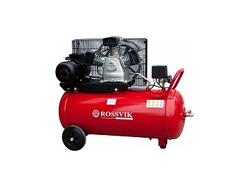Компрессор поршневой ROSSVIK СБ4/С-100.LB40, 580л/мин, 10бар, ресивер 100л, 380В/3кВт RAL7016 СЕРЫЙ
