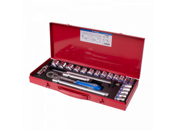 Набор торцевых головок 1/2, шест-е, 10-32 мм, 23 предмета KING TONY 4528MR90