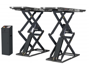 Подъёмник ножничный короткий напольный г/п 3500 кг. KraftWell KRW350SF/220