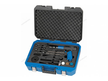 Пневмозубило усиленное 234 мм, с комплектом насадок и быстросъемным держателем в кейсе, 20 предметов NORDBERG NP5041K