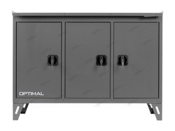 Верстак слесарный трехтумбовый, 3 серые створки (ral 7012/7015) nordberg nw303 7012/7015