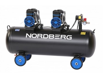 Компрессор безмасляный 220 В, ресивер 135 л, 500 л/мин Nordberg NCEO135/500