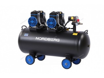 Компрессор безмасляный 220 В, ресивер 125 л, 500 л/мин Nordberg NCEO120/500